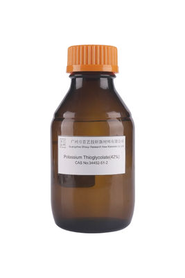 Tioglicato de potássio 42% Líquido transparente a ligeiramente rosa com cheiro especial de compostos de tiol de alta eficácia de depilação pode ser feito em 3-10 minutos fácil de usar