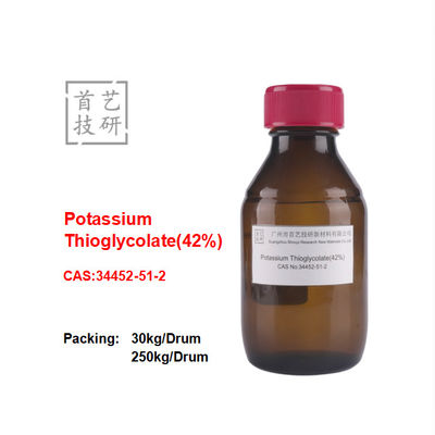 Tioglicrato de potássio 42% Solúvel em água Pó branco Peso molecular 164,25 Off Cor branca