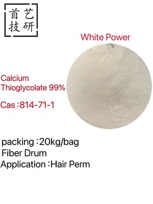 Tioglicato de cálcio branco Trihidrato em pó Para aplicação a temperatura ambiente Remover células mortas da pele