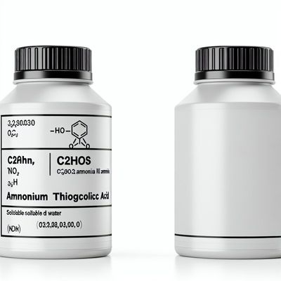 C2H6N2O2S Tioglicrato D Amônio ligeiro odor de tiol Solúvel em água