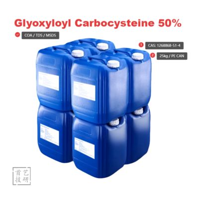 50% Glyoxyloyl Carbocisteína Glyoxyloyl Queratina Aminoácidos e Água